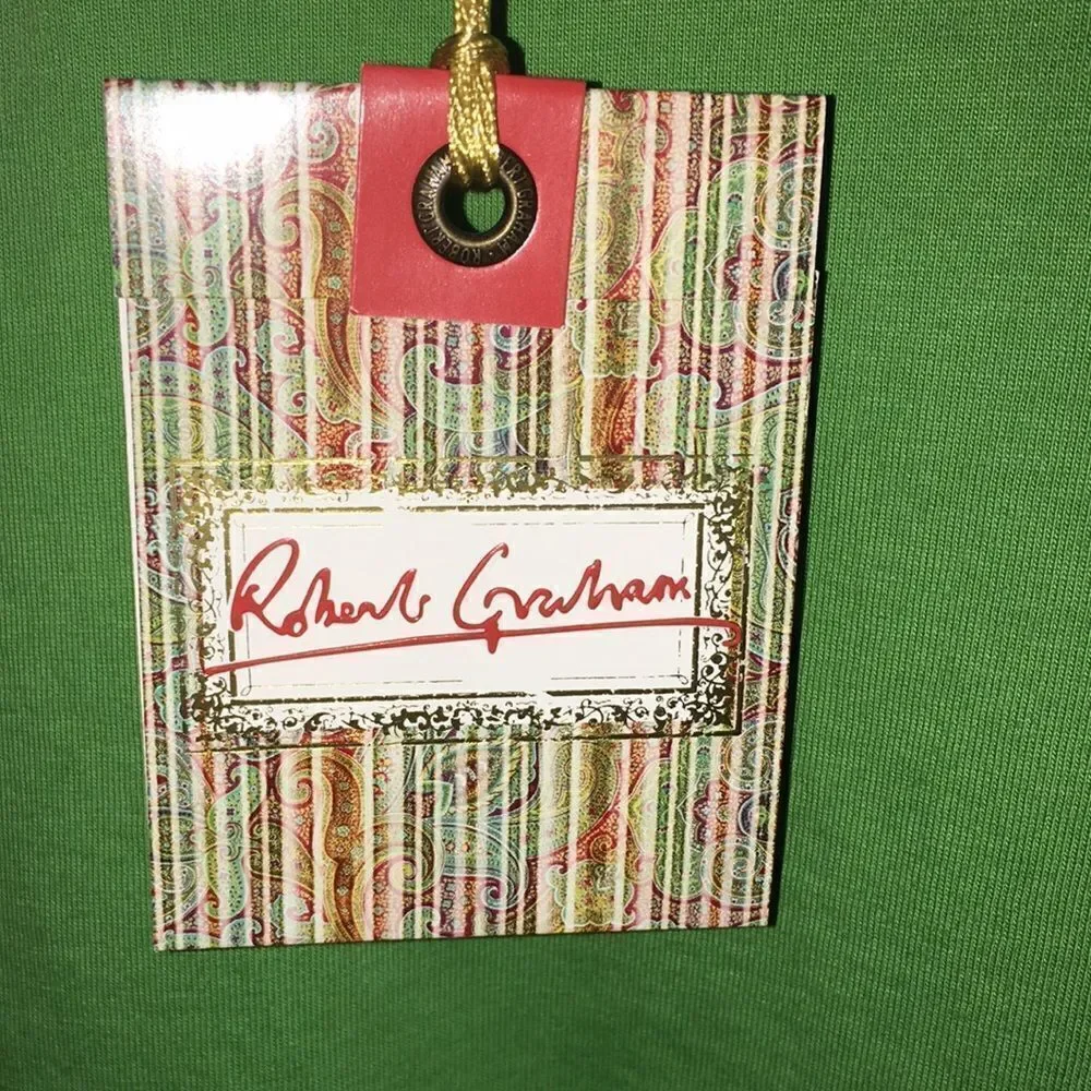 Robert Graham “X” Green Golf Polo Tennis Shirt L